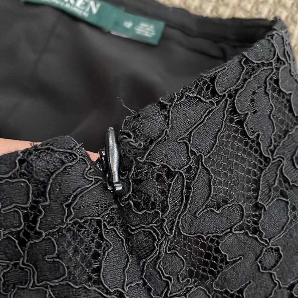 Ralph Lauren black lace skirt (sz 12) - Picture 6 of 8